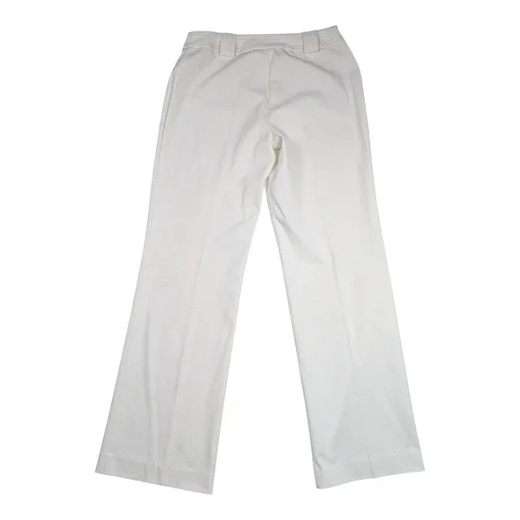 Gallia Women's White Wide Leg Dress‎ Pants Size 8 Minimalist Office Corpcore - Picture 9 of 12